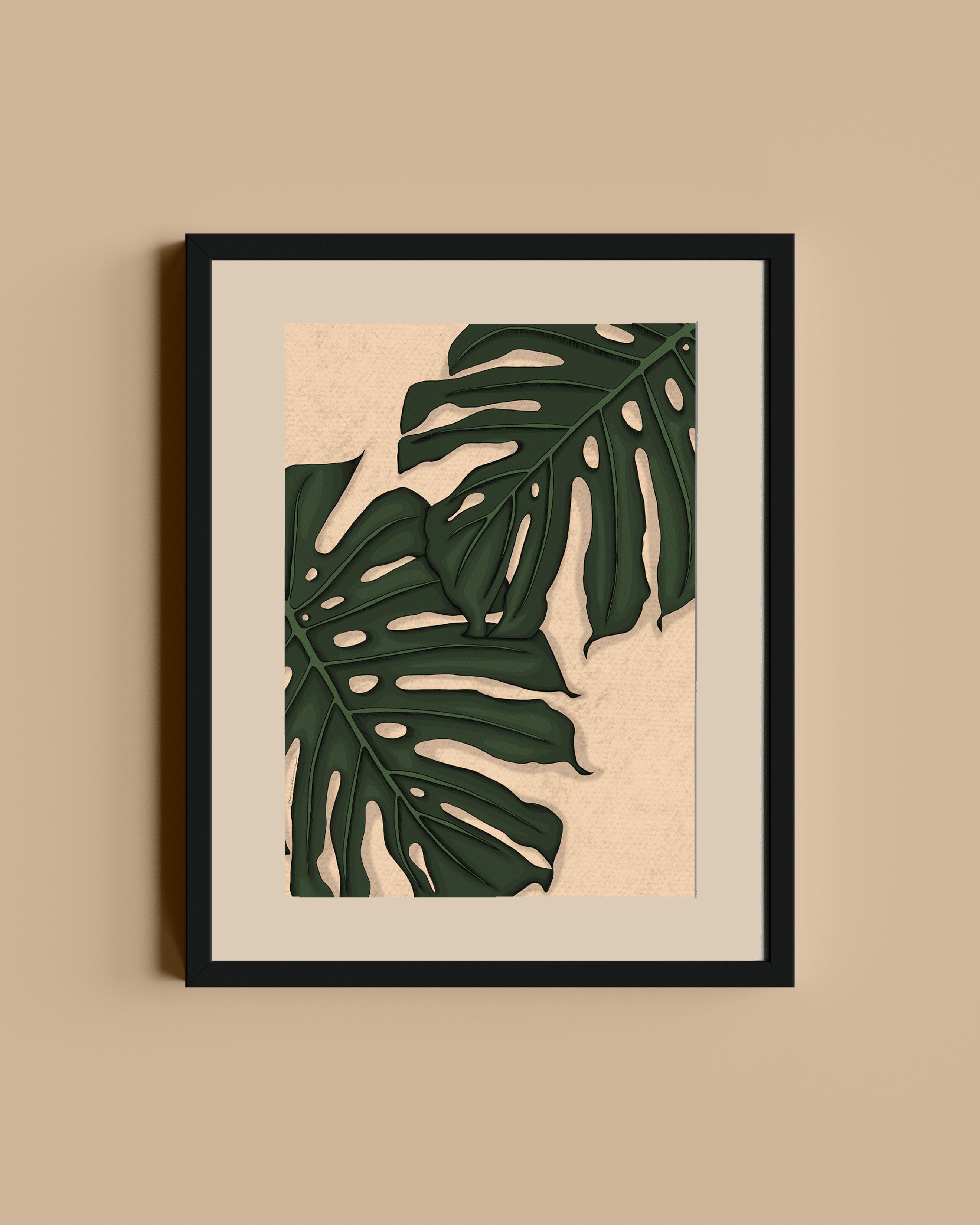 monstera leaf art Monstera Deliciosa Art Print