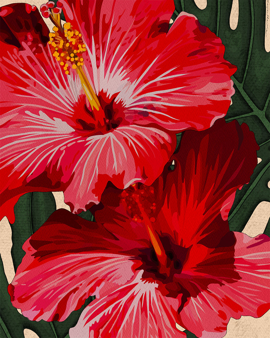 Red Hibiscus Art Print