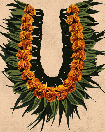 Hawaiian Flower Lei Art Print
