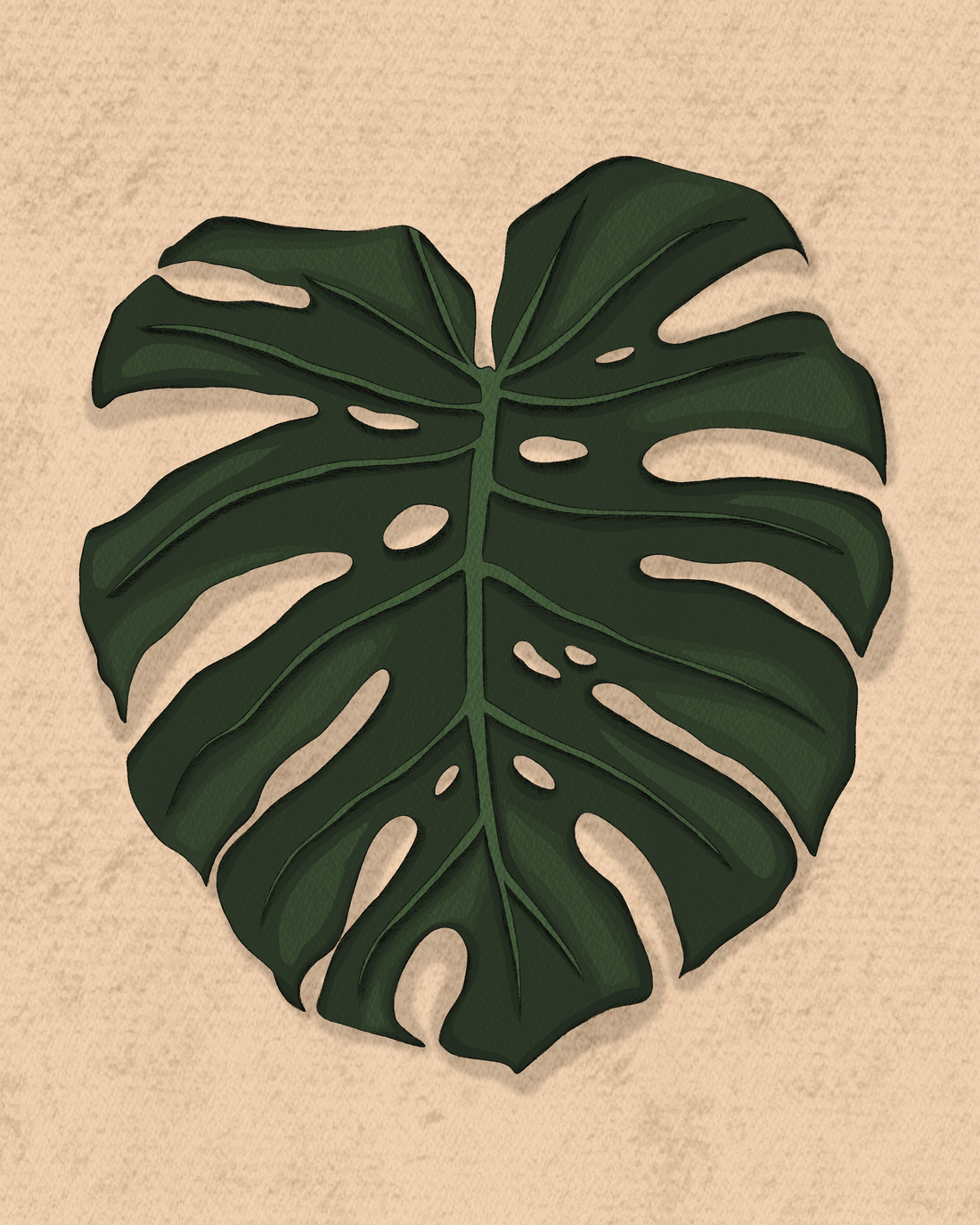 Monstera Leaf Art Print